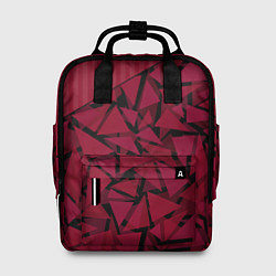 Рюкзак женский Красный комбинированный узор, цвет: 3D-принт