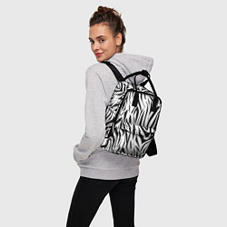 Рюкзак женский Черно-белая зебра, цвет: 3D-принт — фото 2