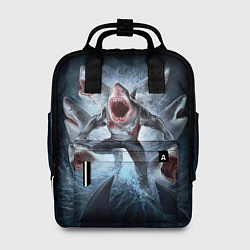 Рюкзак женский АКУЛА МОНСТР, цвет: 3D-принт
