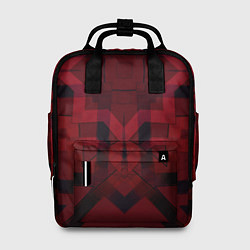 Женский рюкзак Темно-красный геометрический