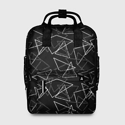 Рюкзак женский Черно-белый геометрический, цвет: 3D-принт