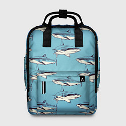 Рюкзак женский Акулы Паттерн, цвет: 3D-принт