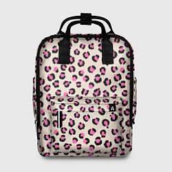 Женский рюкзак Леопардовый принт розовый