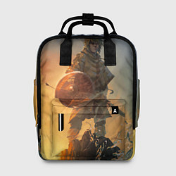 Женский рюкзак Винланд стоит на скале сага