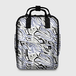 Рюкзак женский Абстрактный сиренево-черный, цвет: 3D-принт