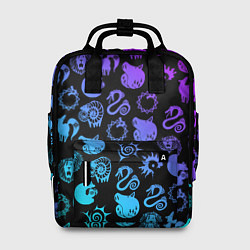 Женский рюкзак 7 СМЕРТНЫХ ГРЕХОВ НЕОН ЭМБЛЕМЫ