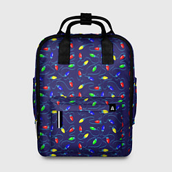 Рюкзак женский Разноцветные Лампочки, цвет: 3D-принт