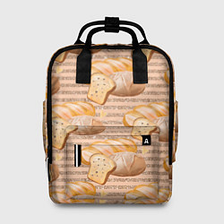 Рюкзак женский Выпечка - хлеб и булочки, цвет: 3D-принт