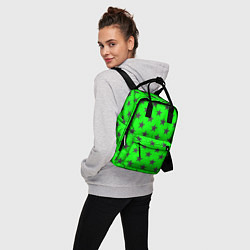Рюкзак женский Звездный фон зеленый, цвет: 3D-принт — фото 2