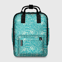Рюкзак женский Хохломские узоры Бирюза, цвет: 3D-принт