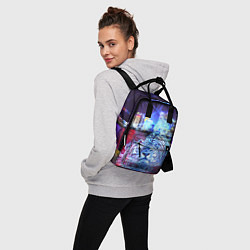 Рюкзак женский Плывущий неоновый тигр, цвет: 3D-принт — фото 2