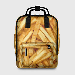 Рюкзак женский Картошка фриФастфуд, цвет: 3D-принт