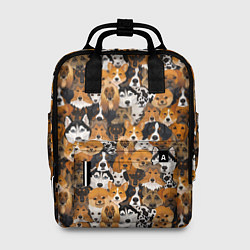 Рюкзак женский Разные Собаки, цвет: 3D-принт