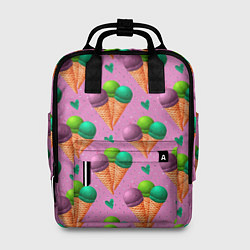 Рюкзак женский Мороженое шарики, цвет: 3D-принт