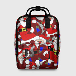 Рюкзак женский Толпа Дедов Морозов, цвет: 3D-принт