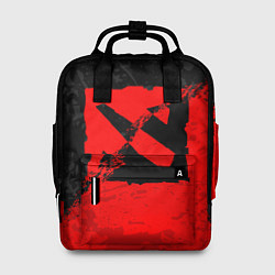 Женский рюкзак DOTA 2 RED BLACK LOGO, БРЫЗГИ КРАСОК