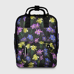 Рюкзак женский Ночные ирисы, цвет: 3D-принт