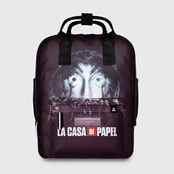 Рюкзак женский БУМАЖНЫЙ ДОМ ПЕРСОНАЖИ - LA CASA DE PAPEL, цвет: 3D-принт