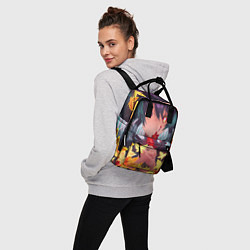 Рюкзак женский Ху ТАО с цветами genshin импакт, цвет: 3D-принт — фото 2