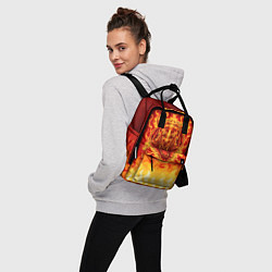 Рюкзак женский Огненный тигр в пламени, цвет: 3D-принт — фото 2
