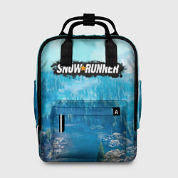 Рюкзак женский SnowRunner СноуРаннер логотип, цвет: 3D-принт