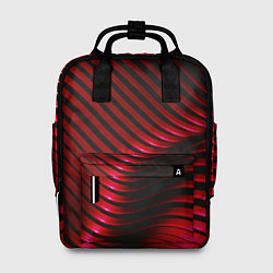 Рюкзак женский Волны красного металла, цвет: 3D-принт