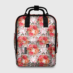 Рюкзак женский Цветы - розы паттерн, цвет: 3D-принт