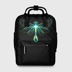 Рюкзак женский Неоновая стрекоза, цвет: 3D-принт