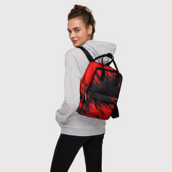 Рюкзак женский Красная краска брызги, цвет: 3D-принт — фото 2