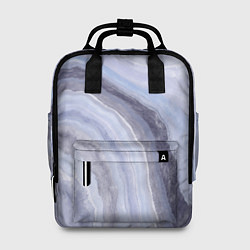 Рюкзак женский Дизайн с эффектом мрамора синего цвета, цвет: 3D-принт