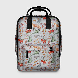 Рюкзак женский Лисы и лесные ягоды, цвет: 3D-принт