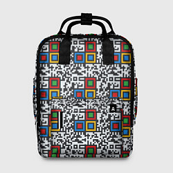 Рюкзак женский QR код - паттерн, цвет: 3D-принт