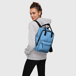 Рюкзак женский Вязаный узор голубого цвета, цвет: 3D-принт — фото 2