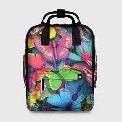 Рюкзак женский Стая бабочек Pattern, цвет: 3D-принт
