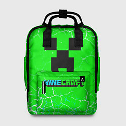 Женский рюкзак Minecraft зеленый фон