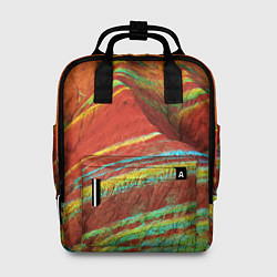Рюкзак женский Знаменитые разноцветные горы Китай, цвет: 3D-принт