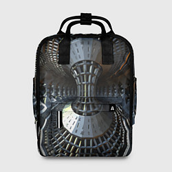 Рюкзак женский Механистический индустриальный паттерн Броня Mecha, цвет: 3D-принт