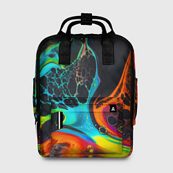 Рюкзак женский Цветная лава краска, цвет: 3D-принт