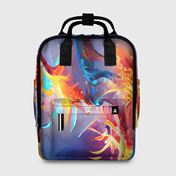 Рюкзак женский Замерзшее пламя, цвет: 3D-принт