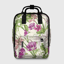 Женский рюкзак Цветы Розового Цвета