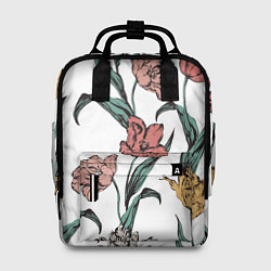 Женский рюкзак Цветы Разноцветные Тюльпаны