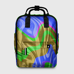 Рюкзак женский Яркая неоновая абстракция, цвет: 3D-принт