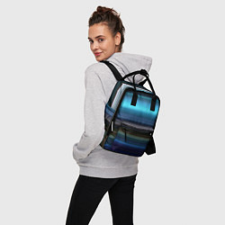 Рюкзак женский Неоновые линии neon lines, цвет: 3D-принт — фото 2