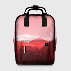 Рюкзак женский Закат в горах в розовых тонах, цвет: 3D-принт