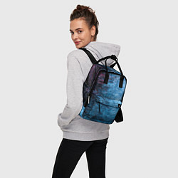 Рюкзак женский Неоновые волны на воде - Синий, цвет: 3D-принт — фото 2