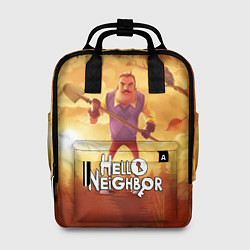 Рюкзак женский Hello Neighbor Привет сосед Сосед с лопатой, цвет: 3D-принт