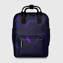 Рюкзак женский Фигурный фиолетовый фон, цвет: 3D-принт
