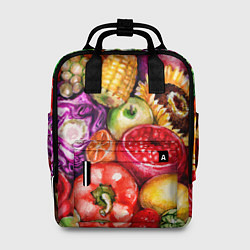 Рюкзак женский Вкусное изобилие, цвет: 3D-принт