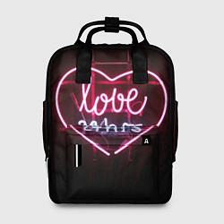 Рюкзак женский Неоновая любовь 24 часа, цвет: 3D-принт