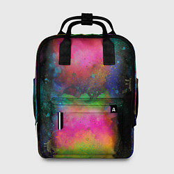 Рюкзак женский Разноцветные брызги кляксы, цвет: 3D-принт